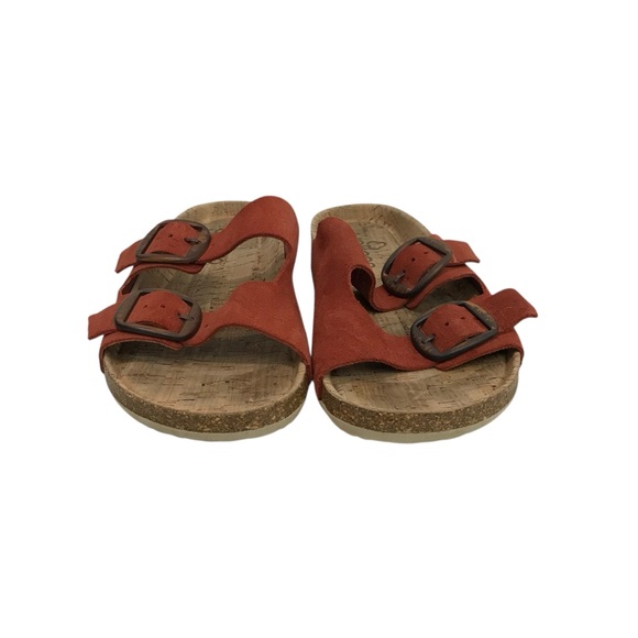 Yokono Sandals Womens Size 9 Orange Skip On Buckle Leather - Picture 5 of 6